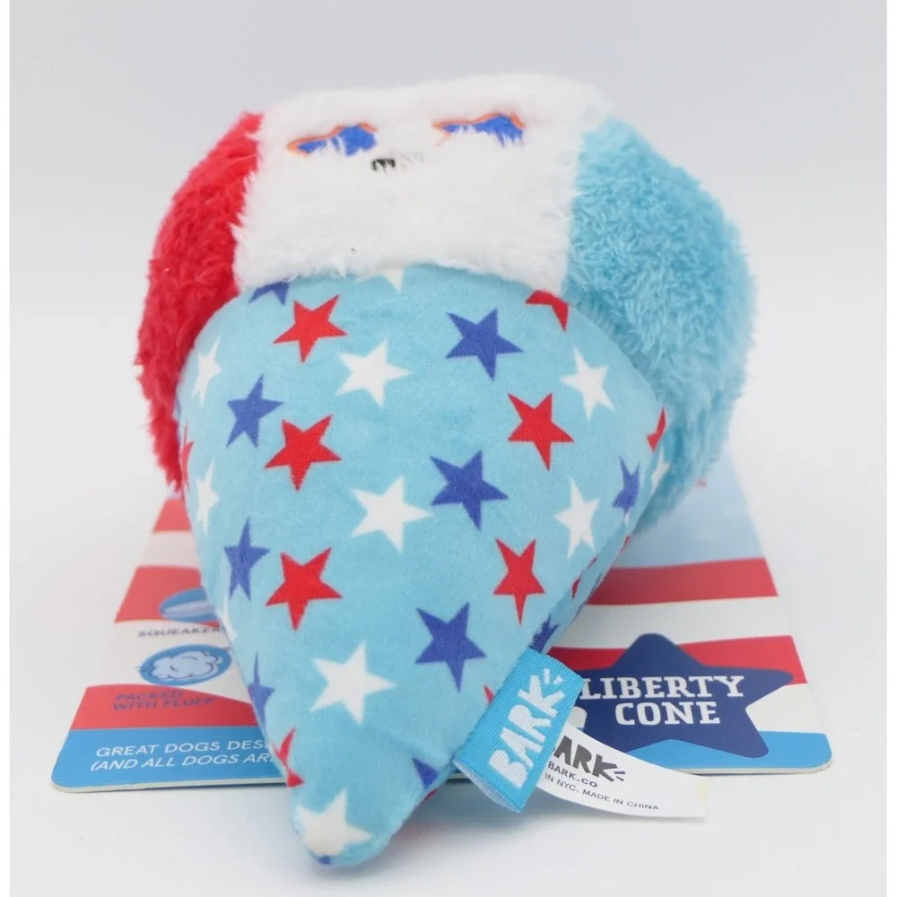 BARK Yankee Doodle Dogs Liberty Cone Dog Toy 7